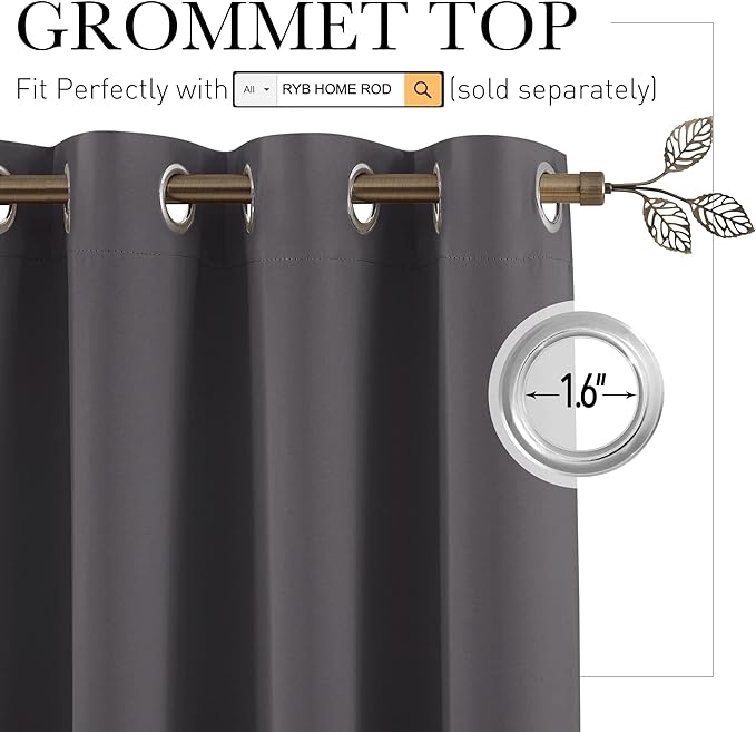 RYB HOME Room Divider Curtains - Image 2