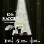 XiDi Green Curtains for Bedroom, Girls Room Blackout Curtains, Kids Room - Image 7