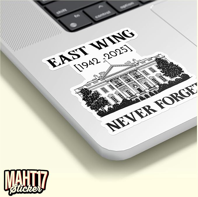 The East Wing Sticker Liberal Democrat Feminist Political America Patriotic Waterproof Die-Cut Vinyl Stickers for Laptop, Tumblers, Water Bottle, Phones, Hardhat, Cars, Cute Aesthetic Decor Gifts