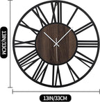 LEIKE Large Wall Clocks, Non Ticking, Battery Operated Small Vintage Round - Image 3