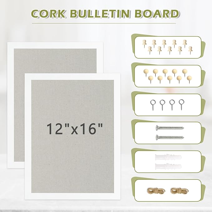 2-Pack Double-Sided Cork Board - Image 3