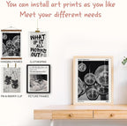 NaZaUK Retro Black And White Newspaper Poster What If It All Works Out Canvas - Image 4