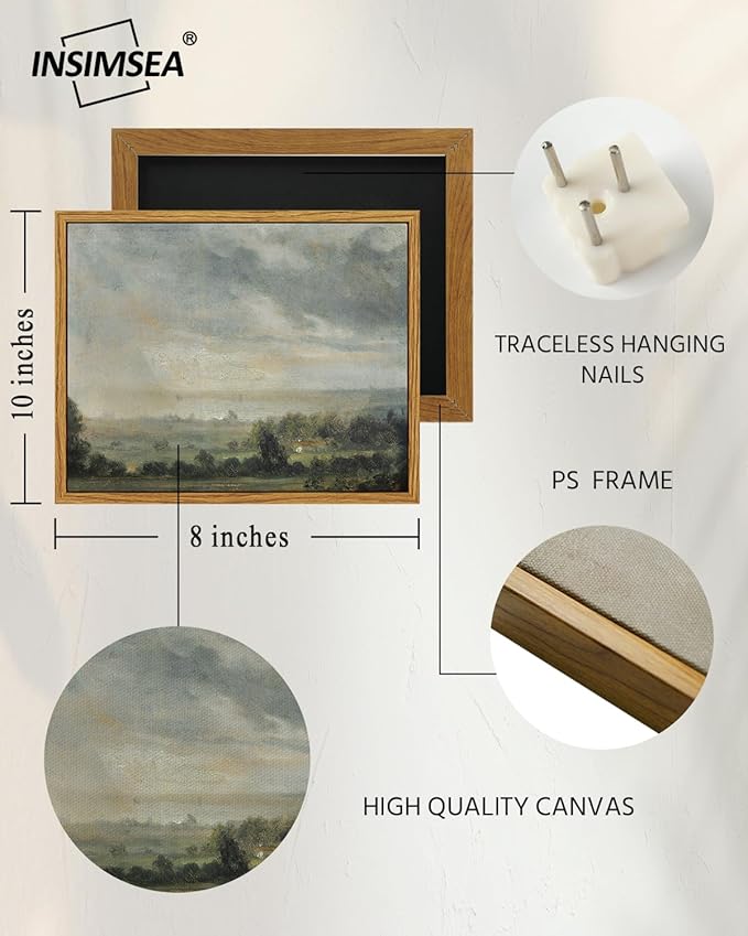 InSimSea Framed Canvas Wall Art, Vintage Decor - Image 3