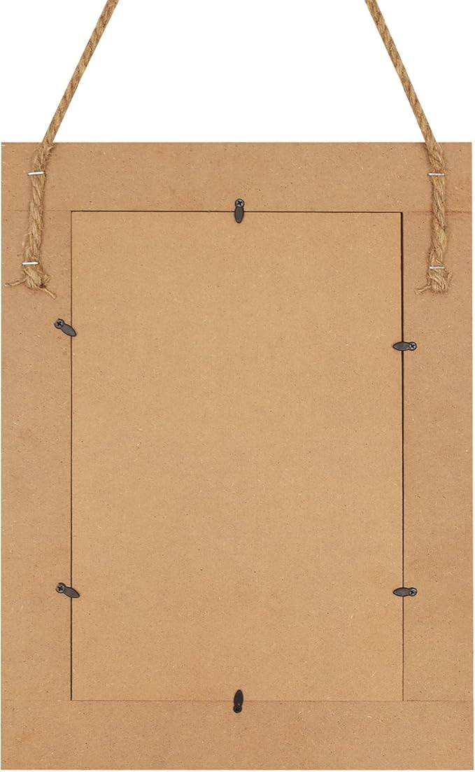 Rectangle Wall Mirror for Bathroom, Distressed White Wood Decor - Image 7