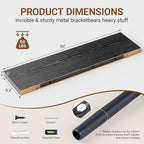 Heimlove Floating Shelves for Wall 36 Inches Long, 9.3" Deep Black Floating - Image 3