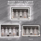 LOAAO 55X36 LED Bathroom Mirror - Image 6