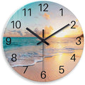 Beach Coastal Wall Clocks Battery Operated Analog Round Wall Clock by Constantplanet%E6%97%97%E8%88%B0%E5%BA%97