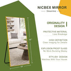 NicBex Full Length Mirror, Aluminum Alloy Frame Full Body Mirror - Image 5