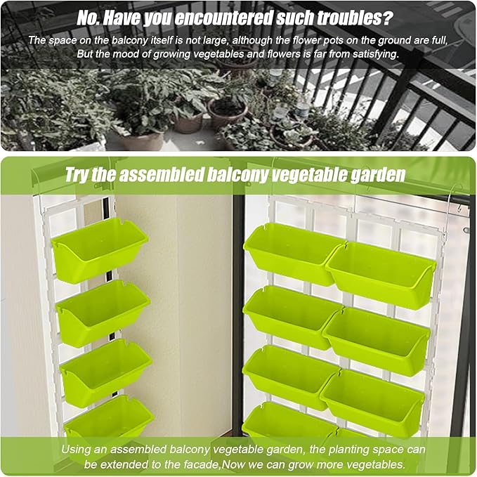 Kaibrite 8 Pockets Vertical Garden Wall Planter Raised Beds Hanging Planter - Image 3