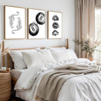 BOKPEN Trendy Black and White Leopard Canvas Wall Art, Funky Y2k Lucky 8 Ball - Image 5