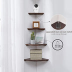 Corner Shelves, Floating Corner Shelf, Round End Wall Mount - Image 4