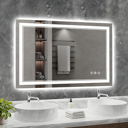 48x32 Inch LED Bathroom Mirror by Wedhouc