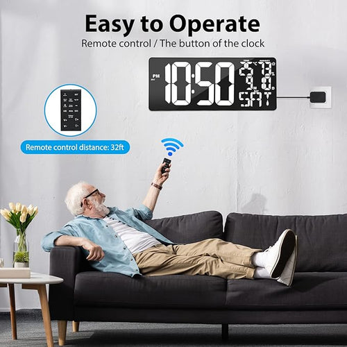 18 Inch Oversized Digital Wall Clock - Image 2
