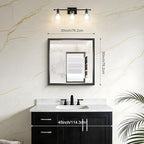 Black Bathroom Mirror, 30x30 Square Mirrors - Image 2
