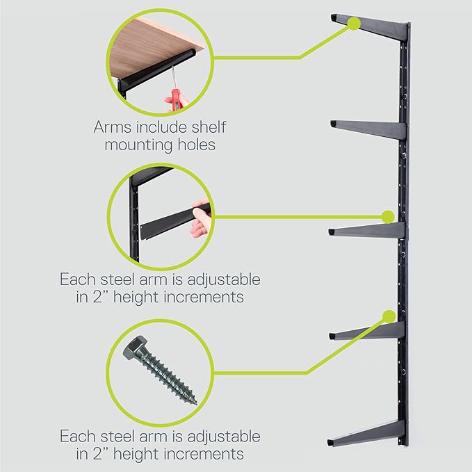 Delta Minimalistic Black Shelf Brackets Cycle, Holds Up to 480 lbs, Modern - Image 4