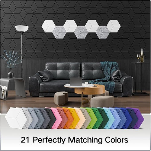 22 Pack Self-Adhesive Acoustic Panels 12" X 10" X 0.4" - Image 2