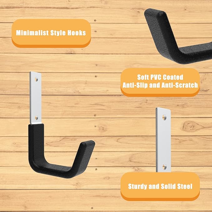 Heavy Duty Utility Hooks for Storage Wall Mount, Garage Wall Hooks for Hose - Image 3