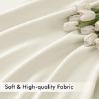 MIULEE Cream Back Tab Blackout Curtains 102 Inch Long 2 Panels Set - Image 6