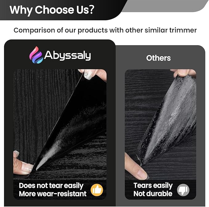 Abyssaly 24 Inch X 196 Inch Black Wood Self Adhesive Paper Decorative - Image 6