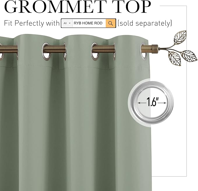 RYB HOME Privacy Room Divider Curtains - Image 2