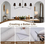 Beige Wallpaper Grasscloth Peel and Stick Wallpaper 15.7"x 118" Fabric Contact - Image 8