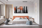 Cao Gen Decor Art S06650 Wall Art Canvas Painting Red Tree in Black and White - Image 2