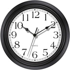 Foxtop Silent Non-Ticking Round Classic Clock Retro Quartz Decorative Battery by Foxtop