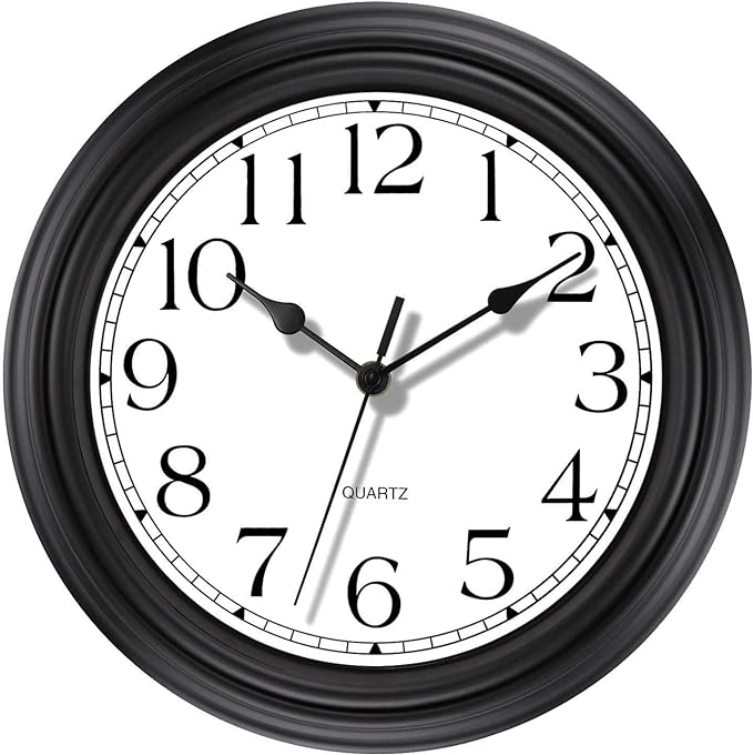 Foxtop Silent Non-Ticking Round Classic Clock Retro Quartz Decorative Battery by Foxtop