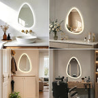 16x24 LED Bathroom Mirror with Lights Irregular, Lighted Bathroom Vanity Mirror - Image 6