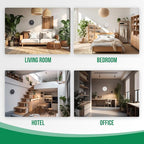 Wall Clock 12 Inch Silent Non-Ticking Imitation Wood Indoor Clock Round Green - Image 7