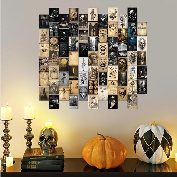 KBKBART 70pcs Dark Academia Wall Collage Kit, Vintage Poster Wall Decor - Image 4