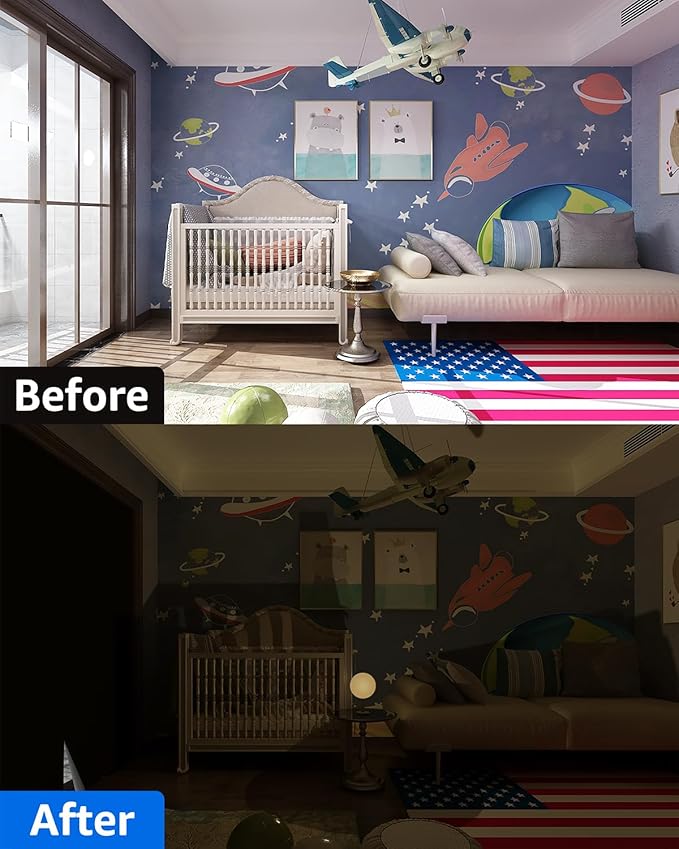 Sumobaby Blackout Curtains for Bedroom Portable 32"x84", No Drill Blackout - Image 6