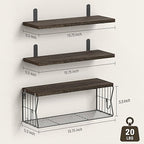 Floating Bathroom Shelves Wall Mounted - Image 3