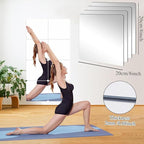 JUNEBRUSHS 18Pack Self Adhesive Acrylic Mirrors, 8 x 8 Inch Mirror Tiles Decor - Image 2