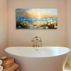SERIMINO Large Canvas Wall Art Prints, Ocean Sunset Landscape Canvas Prints - Image 4