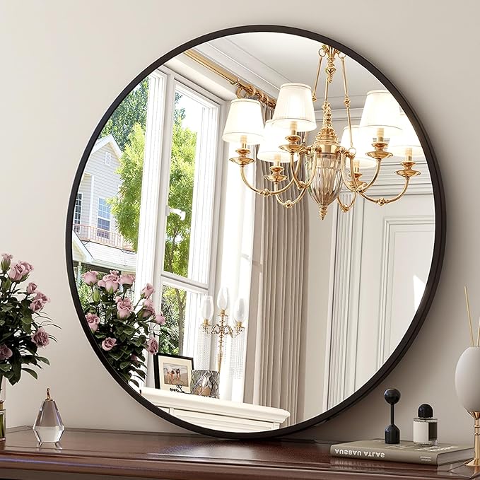 XRAMFY 36 Inch Round Mirror by XRAMFY