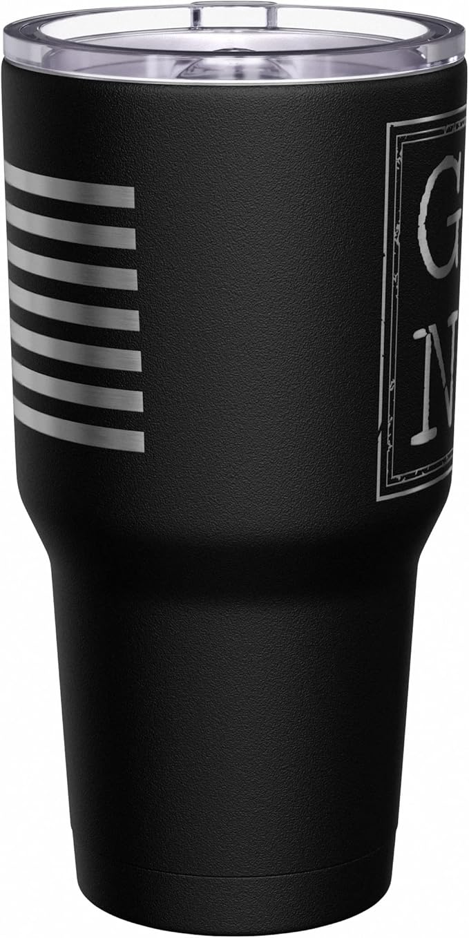 We The People Holsters - G-U-N-S - Coffee Tumbler - American Flag Coffee Travel Mug - Engraved Tumbler - Double Insulated Tumbler - 30 oz