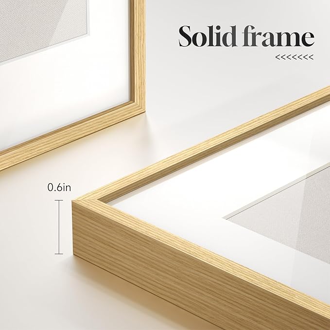 Framed Matisse Abstract Neutral Wall Art, 5 Piece Large Beige Canvas Prints Set - Image 5