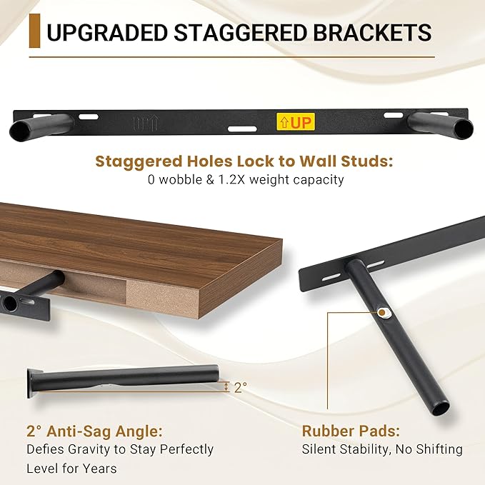 Vivelove Farmhouse Floating Shelves - Image 5