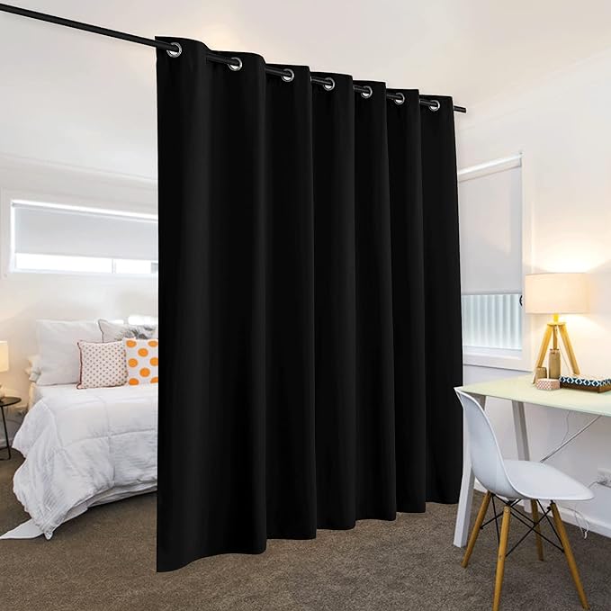 RYB HOME Room Divider Blackout Curtains, Portable Wind Proof Noise Reducing - Image 3