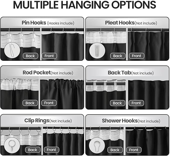 Floor to Ceiling Curtains for Wall Ceiling Mount Track, Room partition Extra - Image 2