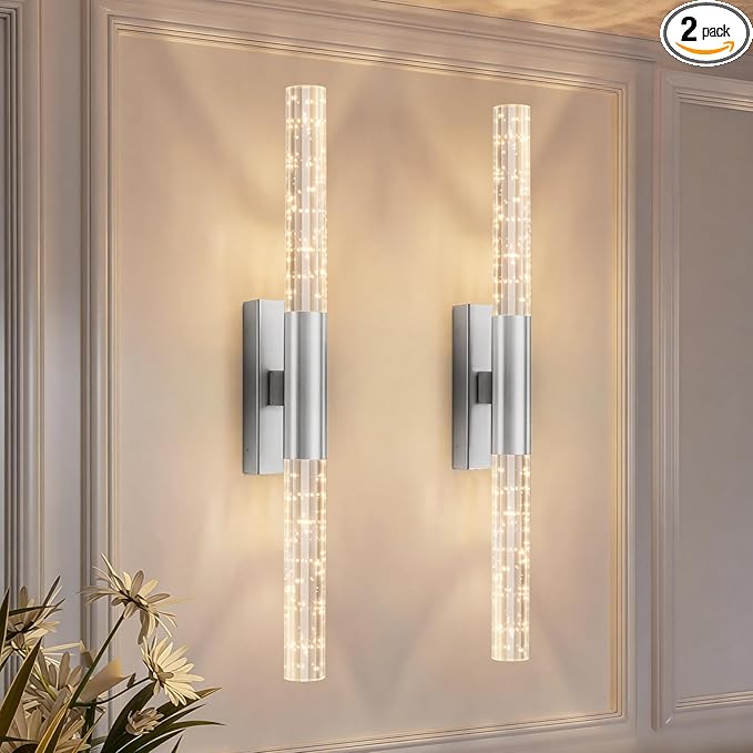 camuucci Battery Operated Wall Sconces Set of 2 Rechargeable Battery Powered by CAMUUCCIWALLSCONCES