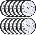 Inbagi 12 Pieces Silent Wall Clock Large 12 Inches Quartz Analog Clock Non by Inbagi