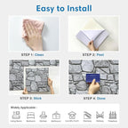 COMSTICKC 3D Faux Stone Wall Panel Peel and Stick Wall Tiles, Ultra-Light Thin - Image 9