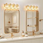 Crystal Vanity Lights, Modern 4-Light Bathroom Lights Over Mirror, Bathroom - Image 6