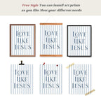 LARTSFRO Coquette Navy Blue Bow Jesus Wall Art Decor Posters, Inspirational - Image 4