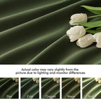 MIULEE Olive Green Back Tab Blackout Curtains 84 Inch Length 2 Panels Set - Image 8