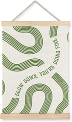 Yomisex Sage Green Wall Art Poster, Slow Down You're Doing Fine Inspirational by VintageHomeDecor