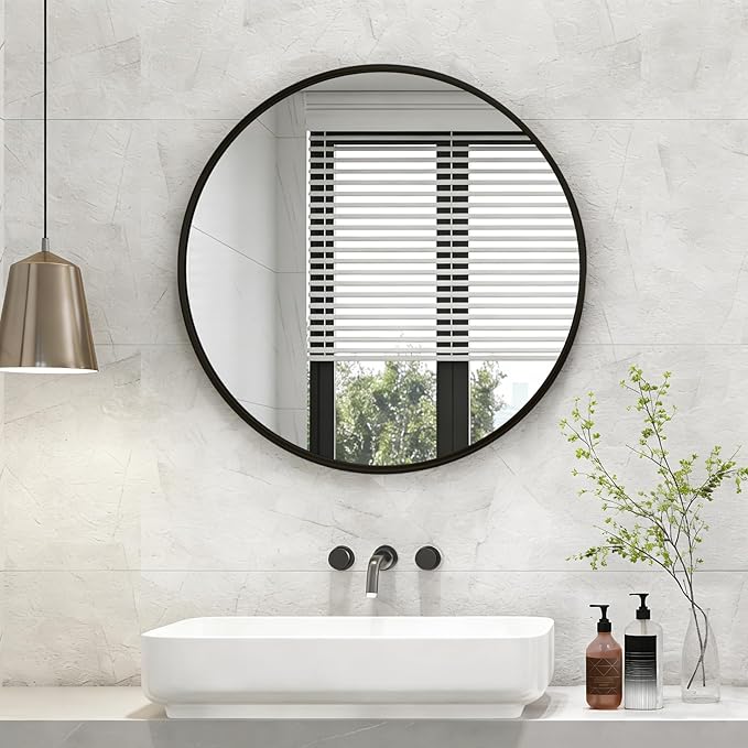 NEWBULIG 36 Inch Round Wall Mirror, Bathroom Mirror - Image 7