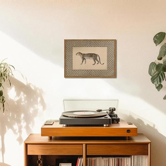 Vintage Leopard Wall Art Cheetah Safari Wall Decor Paintings, Wildlife Animal - Image 2